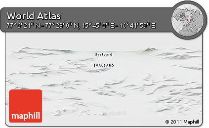Satellite Panoramic Map of the Area around 77° 14' 40" N, 16° 13' 30" E