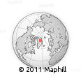 Outline Map of the Area around 77° 14' 40" N, 35° 37' 30" W, rectangular outline