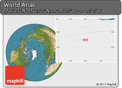 Satellite Location Map of the Area around 77° 14' 40" N, 38° 10' 29" W