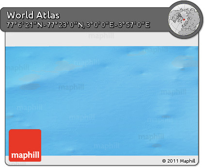 Physical 3D Map of the Area around 77° 14' 40" N, 3° 28' 30" E