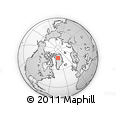 Outline Map of the Area around 77° 14' 40" N, 45° 49' 30" W, rectangular outline