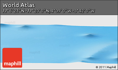 Shaded Relief Panoramic Map of the Area around 77° 14' 40" N, 4° 10' 30" W