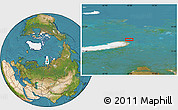 Satellite Location Map of the area around 77° 14' 40" N, 68° 55' 30" E