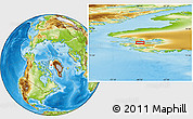 Physical Location Map of Narsaq