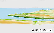 Physical Panoramic Map of Narsaq