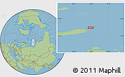 Savanna Style Location Map of the area around 77° 14' 40" N, 69° 46' 30" E