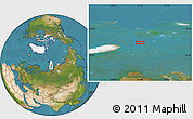 Satellite Location Map of the area around 77° 14' 40" N, 71° 28' 29" E