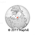 Outline Map of the Area around 77° 14' 40" N, 71° 28' 29" E, rectangular outline