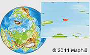 Physical Location Map of the area around 77° 14' 40" N, 72° 19' 29" E