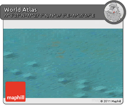 Satellite 3D Map of the Area around 77° 14' 40" N, 79° 7' 30" E