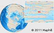 Shaded Relief Location Map of the area around 77° 14' 40" N, 83° 13' 29" W