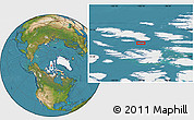 Satellite Location Map of the area around 77° 29' 31" N, 100° 13' 29" W