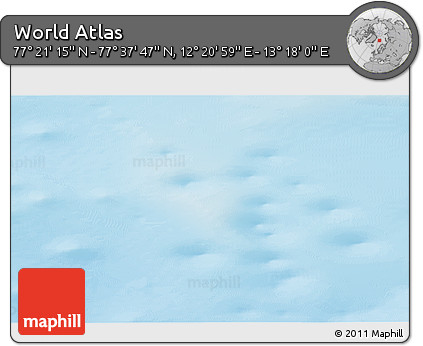 Physical 3D Map of the Area around 77° 29' 31" N, 12° 49' 29" E