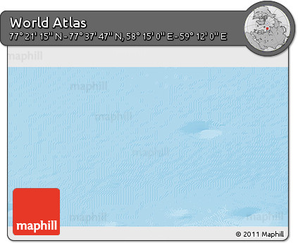 Physical 3D Map of the Area around 77° 29' 31" N, 58° 43' 30" E