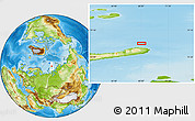 Physical Location Map of the area around 77° 29' 31" N, 68° 4' 29" E