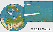 Satellite Location Map of the area around 77° 29' 31" N, 68° 4' 29" E