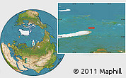 Satellite Location Map of the area around 77° 29' 31" N, 68° 55' 30" E