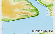 Physical Map of the area around 77° 29' 31" N, 68° 46' 30" W