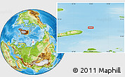 Physical Location Map of the area around 77° 29' 31" N, 70° 37' 30" E