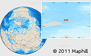 Shaded Relief Location Map of the area around 77° 29' 31" N, 70° 37' 30" E