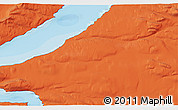 Political 3D Map of the area around 77° 29' 31" N, 83° 13' 29" W
