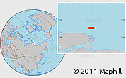 Gray Location Map of the area around 77° 44' 16" N, 113° 7' 30" E