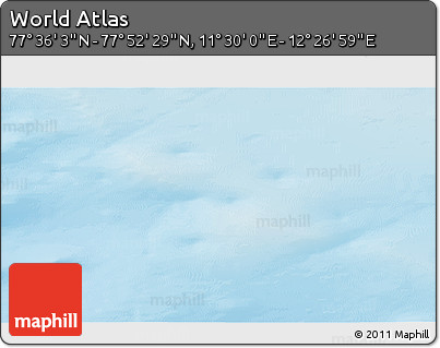 Physical 3D Map of the Area around 77° 44' 16" N, 11° 58' 29" E