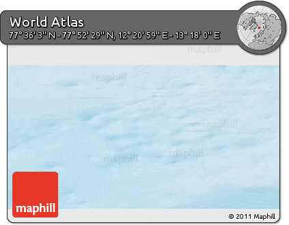 Shaded Relief 3D Map of the Area around 77° 44' 16" N, 12° 49' 29" E