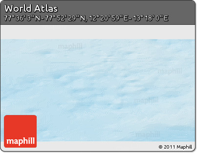Shaded Relief 3D Map of the Area around 77° 44' 16" N, 12° 49' 29" E