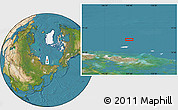 Satellite Location Map of the area around 77° 44' 16" N, 149° 40' 30" E