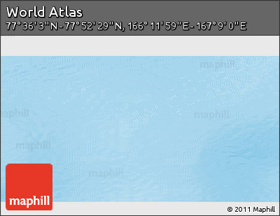 Physical 3D Map of the Area around 77° 44' 16" N, 166° 40' 30" E