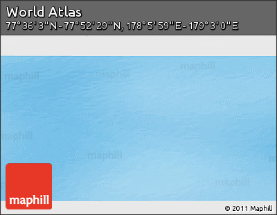 Physical 3D Map of the Area around 77° 44' 16" N, 178° 34' 29" E