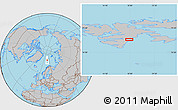 Gray Location Map of the area around 77° 44' 16" N, 17° 55' 29" E