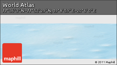 Physical Panoramic Map of the Area around 77° 44' 16" N, 19° 37' 30" E
