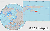 Gray Location Map of the area around 77° 44' 16" N, 23° 52' 30" E