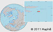 Gray Location Map of the area around 77° 44' 16" N, 27° 16' 29" E
