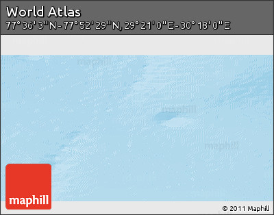 Physical 3D Map of the Area around 77° 44' 16" N, 29° 49' 30" E