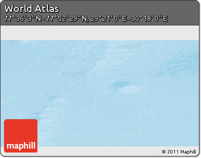 Physical 3D Map of the Area around 77° 44' 16" N, 29° 49' 30" E