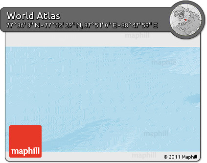 Physical 3D Map of the Area around 77° 44' 16" N, 38° 19' 30" E