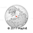 Outline Map of the Area around 77° 44' 16" N, 45° 7' 30" E, rectangular outline