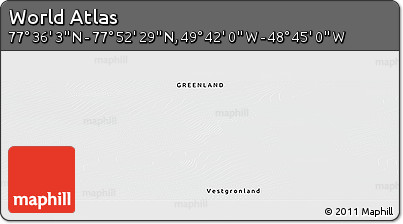 Satellite Panoramic Map of the Area around 77° 44' 16" N, 49° 13' 30" W