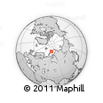 Outline Map of the Area around 77° 44' 16" N, 68° 4' 29" E, rectangular outline