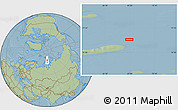 Savanna Style Location Map of the area around 77° 44' 16" N, 69° 46' 30" E, hill shading