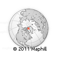 Outline Map of the Area around 77° 44' 16" N, 69° 37' 30" W, rectangular outline