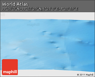 Physical 3D Map of the Area around 77° 44' 16" N, 6° 52' 30" E