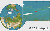 Satellite Location Map of the area around 77° 44' 16" N, 70° 37' 30" E