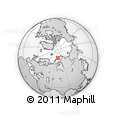 Outline Map of the Area around 77° 44' 16" N, 70° 37' 30" E, rectangular outline