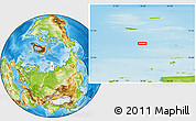 Physical Location Map of the area around 77° 44' 16" N, 78° 16' 30" E
