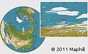 Satellite Location Map of the area around 77° 44' 16" N, 96° 7' 30" E