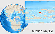 Shaded Relief Location Map of the area around 77° 58' 56" N, 106° 10' 30" W